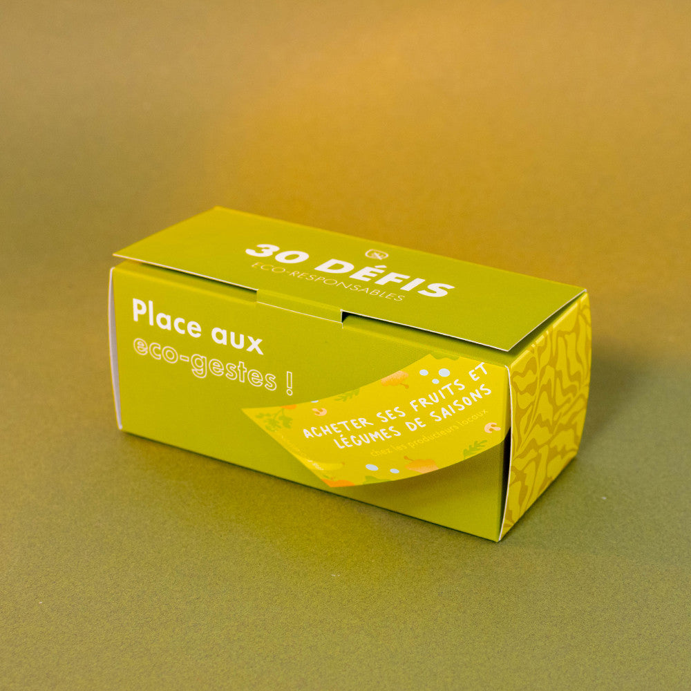 Boîte 30 Défis Eco-responsables - Jeu de Défis