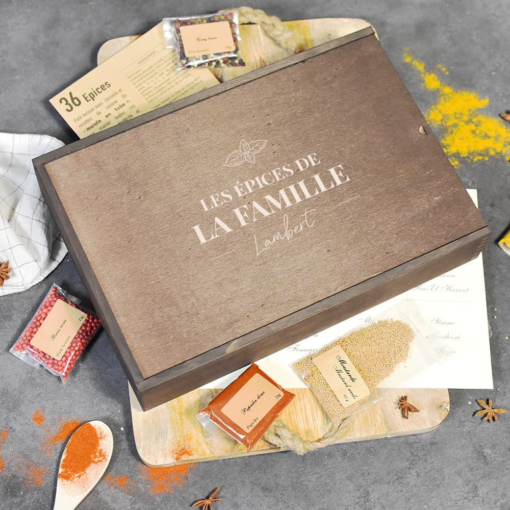 Boîte 36 Épices Famille À Personnaliser - Coffrets d'Épices
