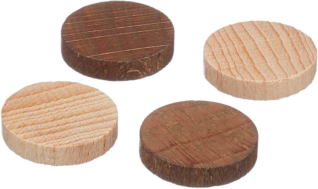 Boîte 40 pions dames en bois marron
