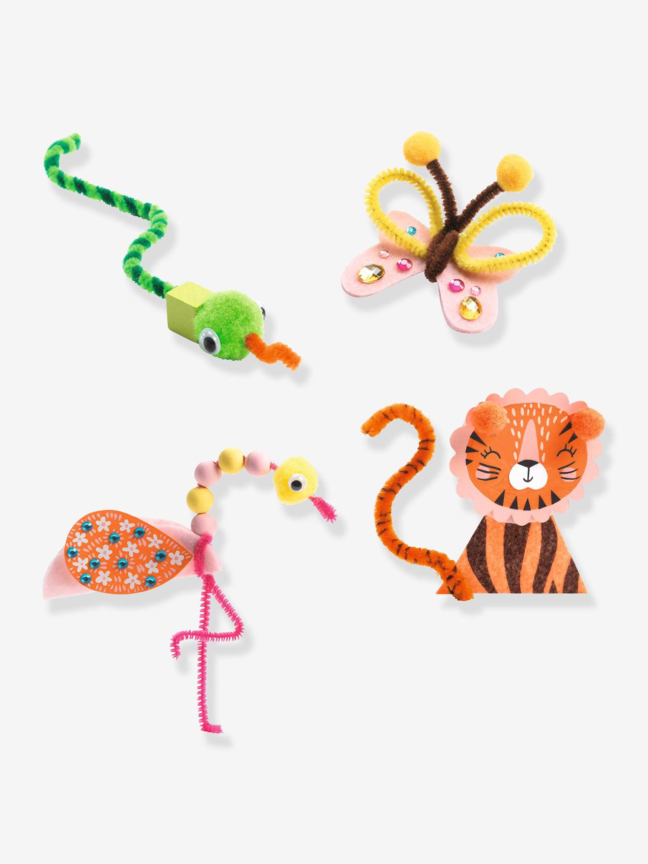 Boîte à créer - animaux de la jungle - rose