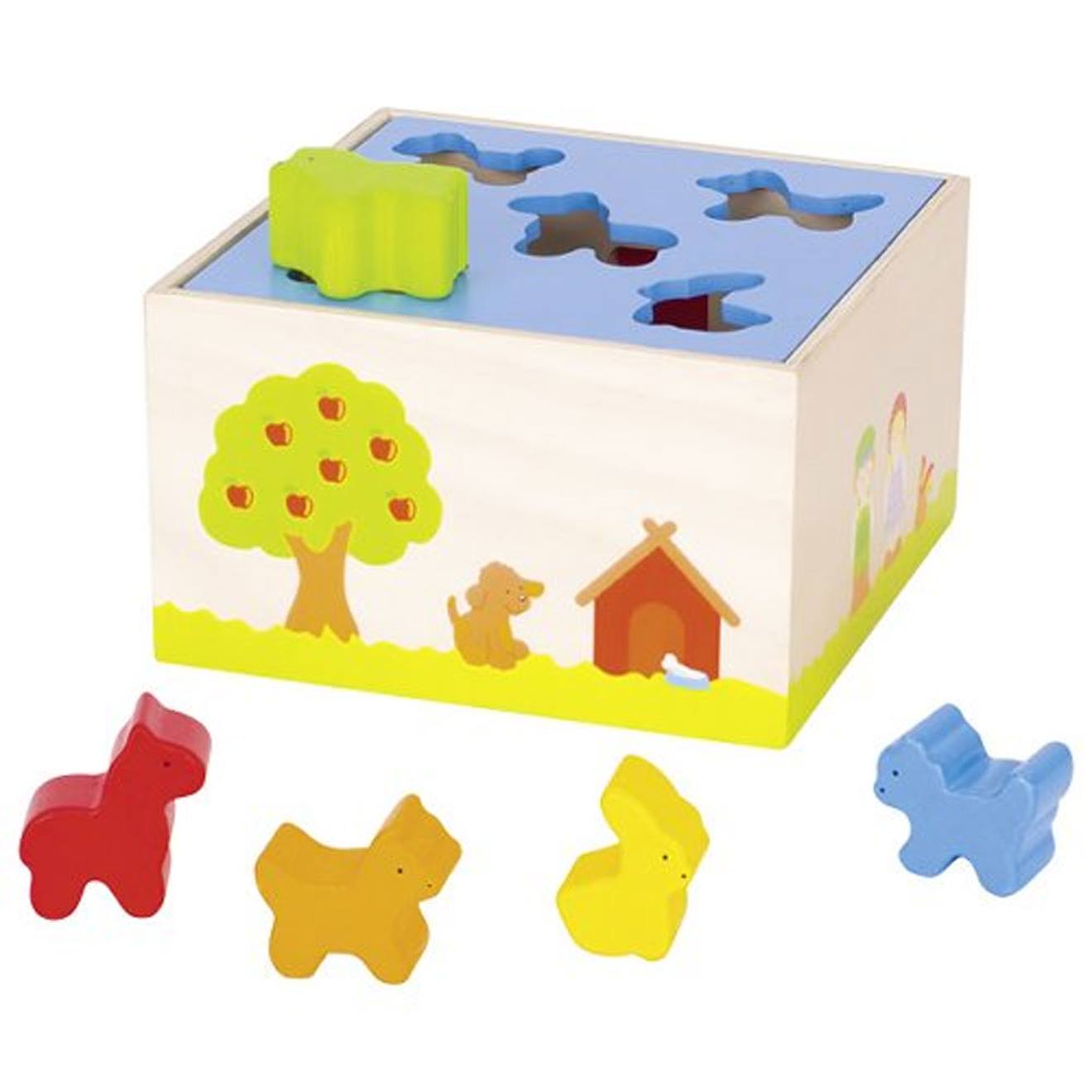 Boîte à formes animaux de la ferme multi-coloured