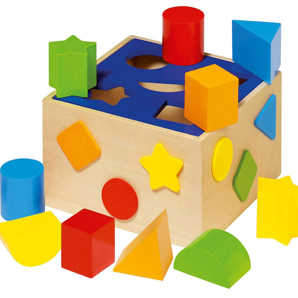 Boîte à formes bleu multicolore
