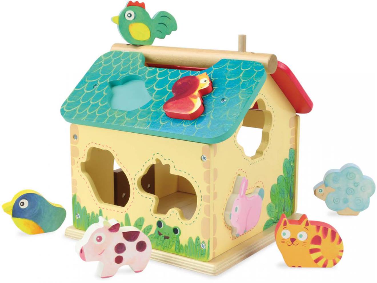 Boîte à formes ferme beige