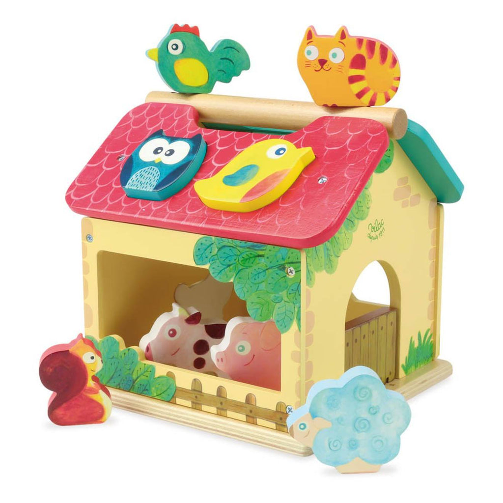 Boîte à formes ferme beige