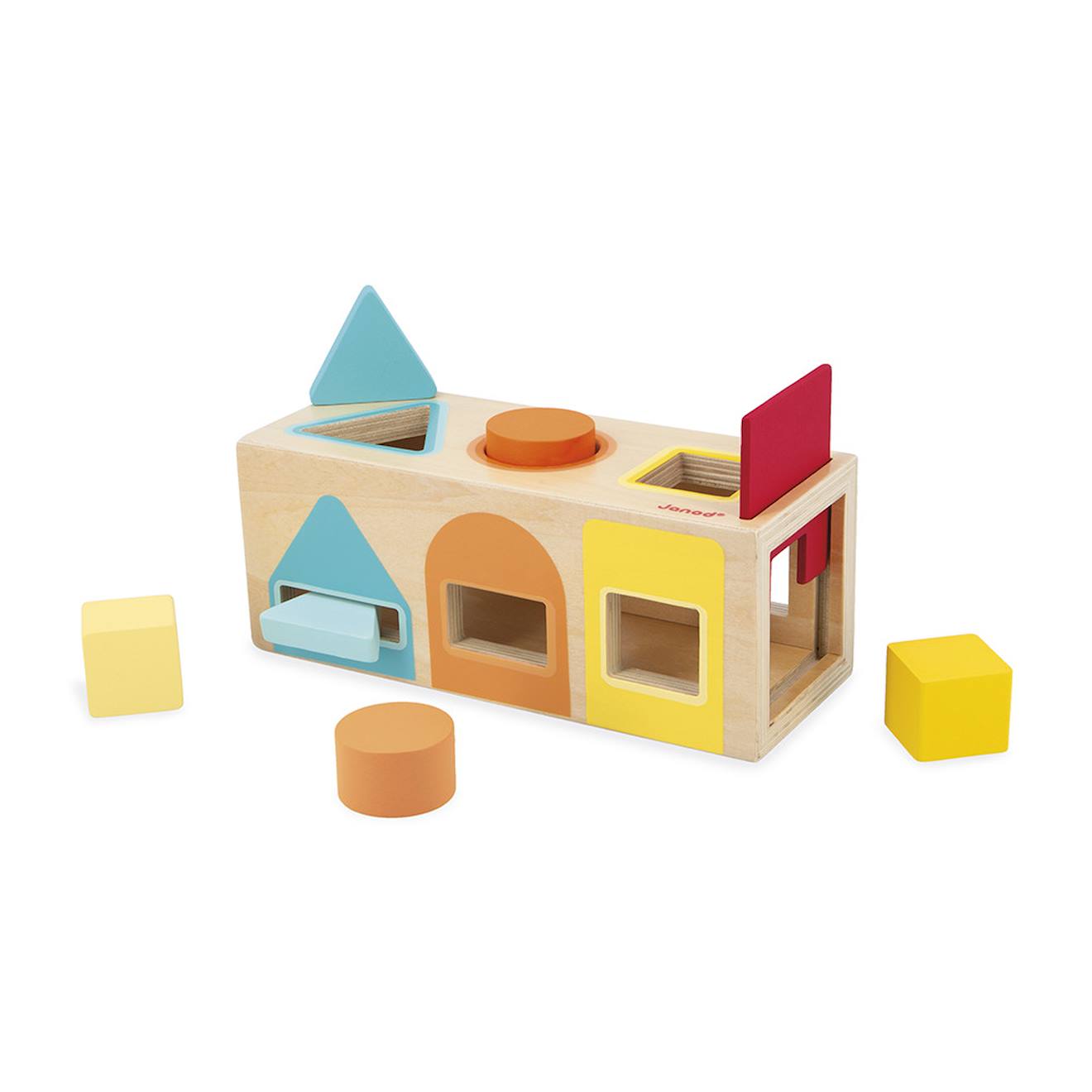 Boîte à formes géométriques en bois 18 mois multicolore