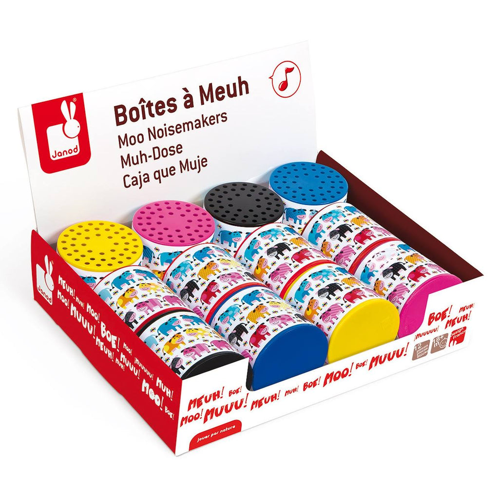 Boîte à meuh - les vaches dans le pré blanc