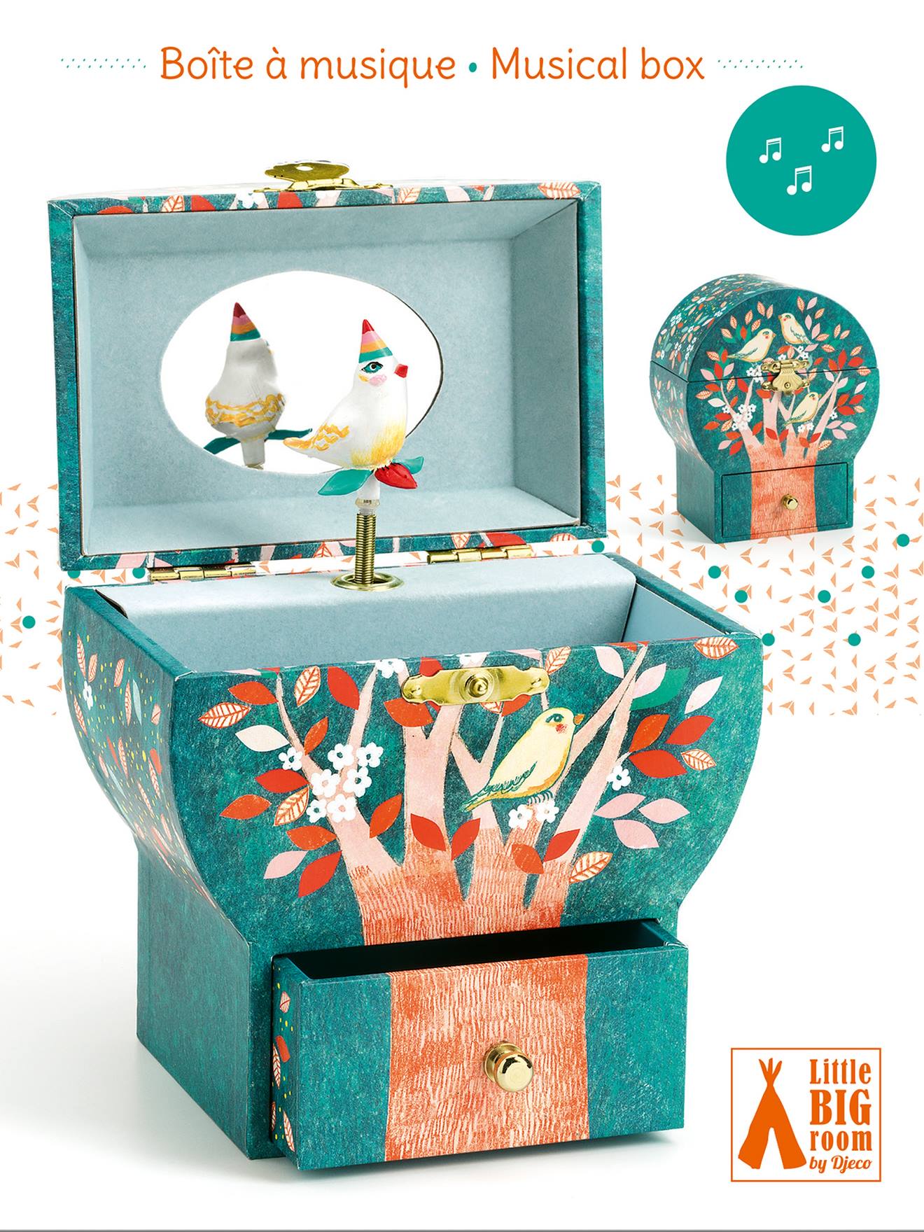 Boîte à musique arbre poétique - multicolore