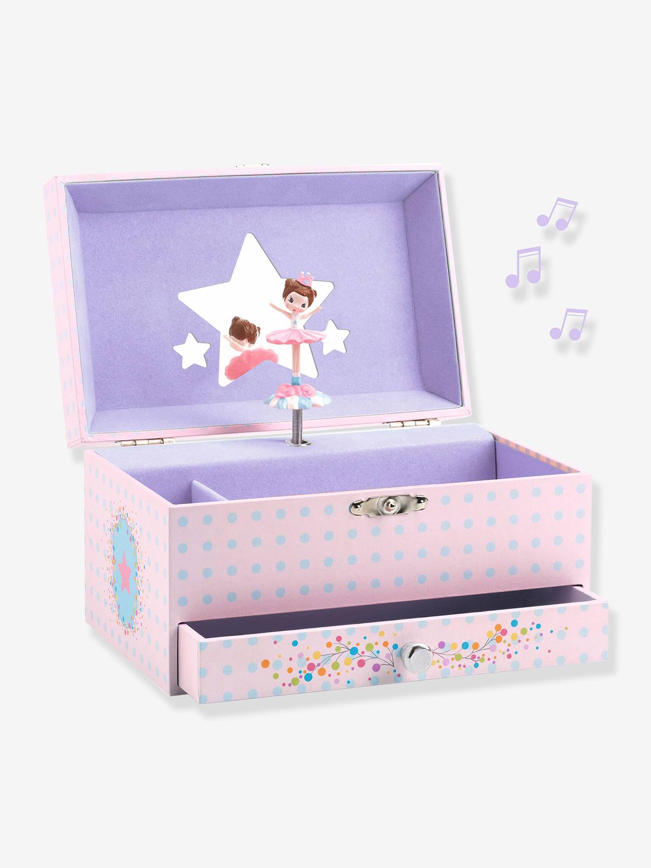 Boîte à musique ballerine en scène - multicolore