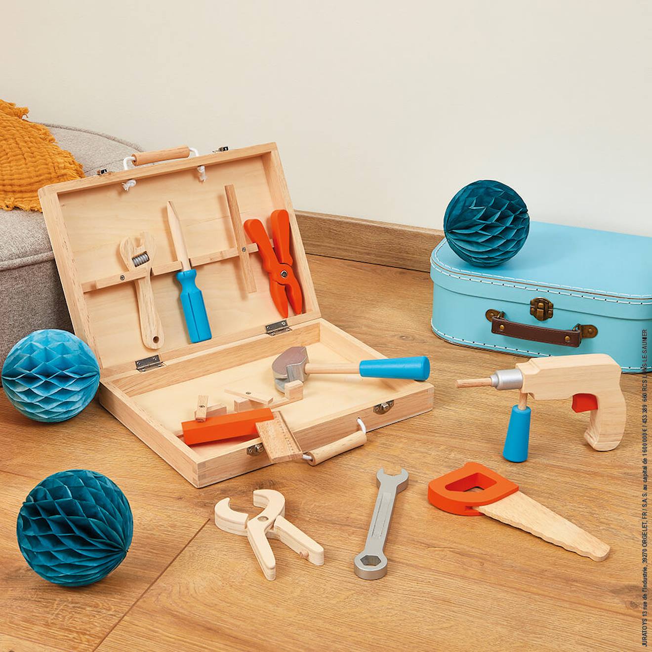 Boîte à outils brico'kids, 9 pièces multicolore