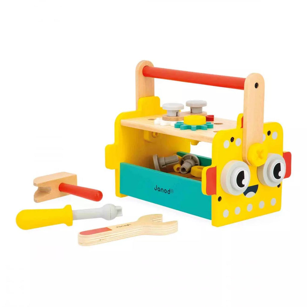 Boîte à outils en bois FSC multicolore
