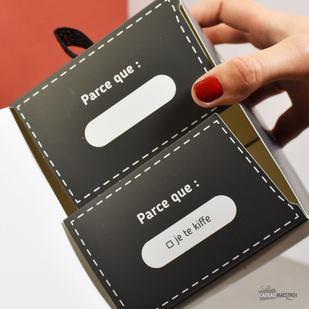Boîte Cadeau Le Bonheur Taille L - Papier Cadeau CadoMaestro