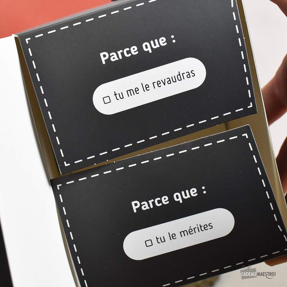 Boîte Cadeau Le Bonheur Taille M - Papier Cadeau CadoMaestro