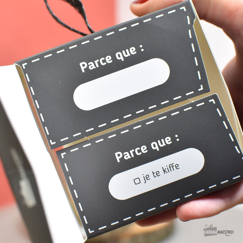 Boîte Cadeau Le Bonheur Taille S - Papier Cadeau CadoMaestro