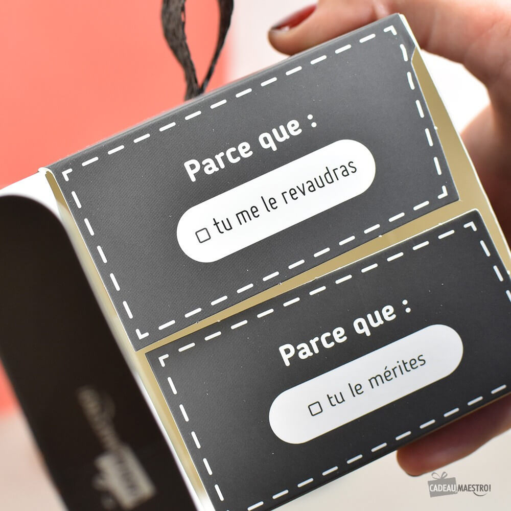 Boîte Cadeau Le Bonheur Taille S - Papier Cadeau CadoMaestro