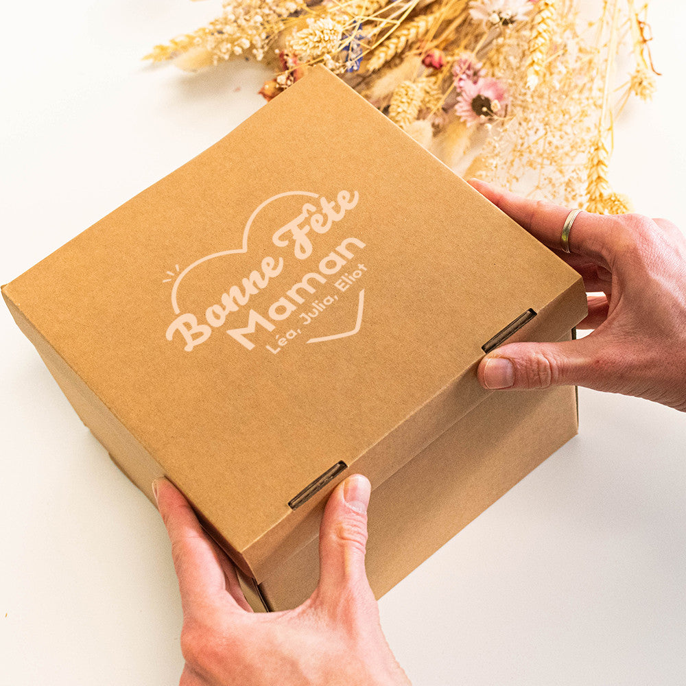 Boîte Cadeau avec Message Vocal Bonne Fête à Personnaliser - Papier Cadeau