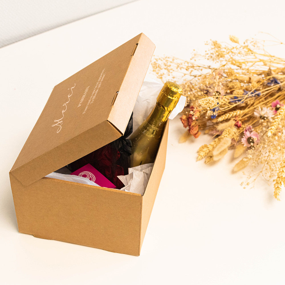 Boîte Cadeau avec Message Vocal Merci à Personnaliser - Papier Cadeau