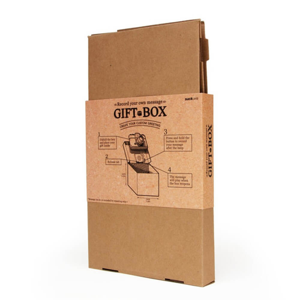 Boîte Cadeau avec Message Vocal Personnalisable - Papier Cadeau Suck Uk