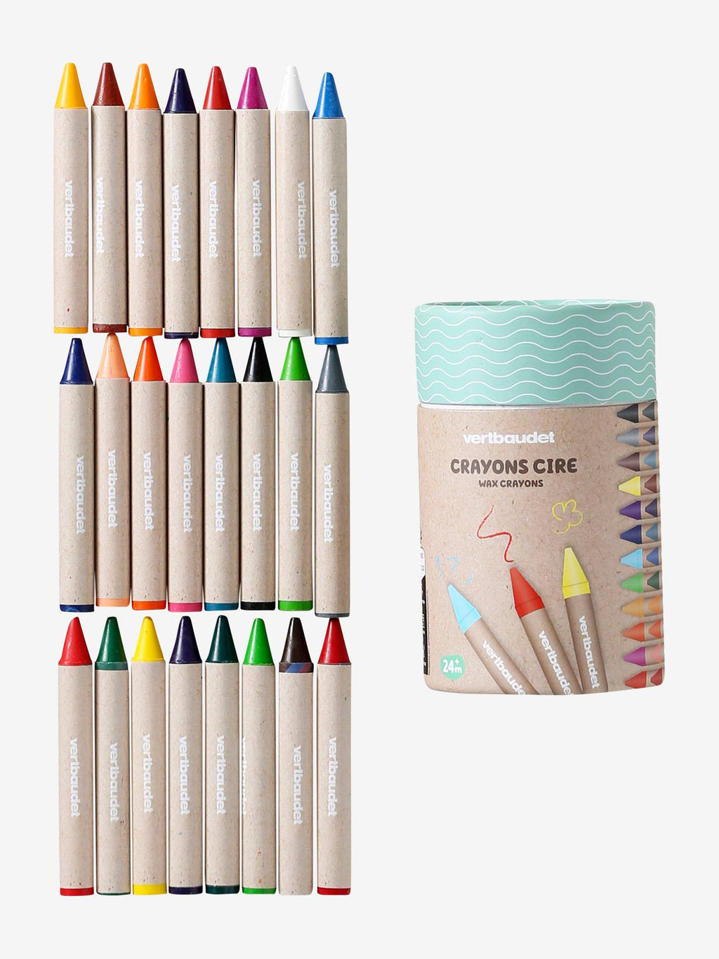 Boîte de 24 crayons de cire multicolore
