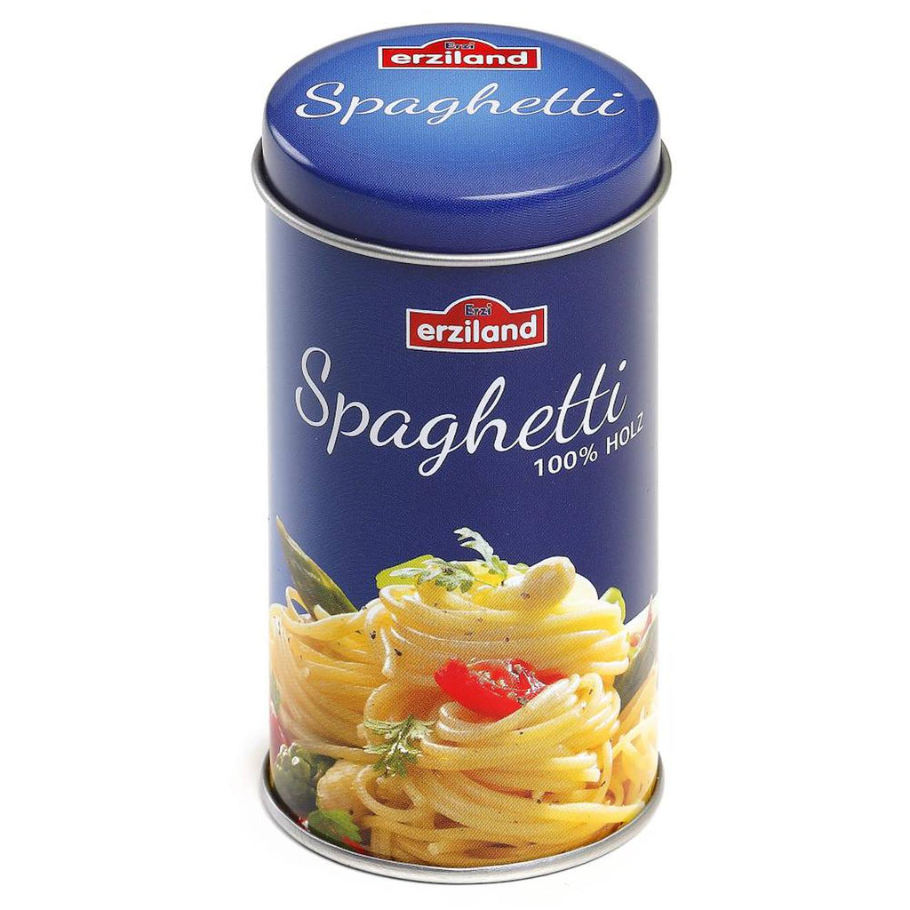 Boîte de pâtes spaghetti bleu