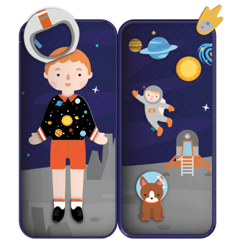 Boïte de puzzle magnétique - aventuriers de l'espace multicolor
