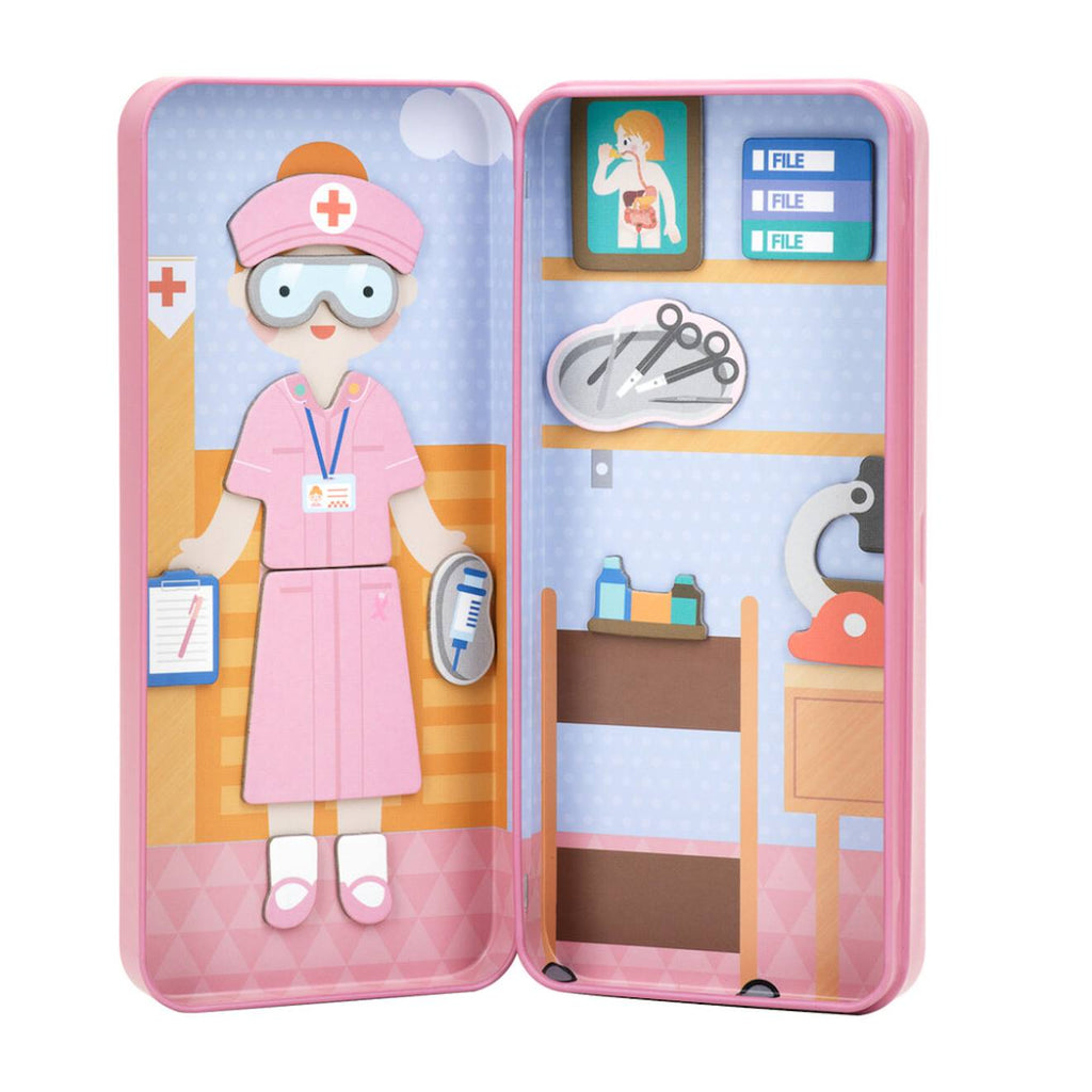 Boîte de puzzle magnétique - médecin multicolor