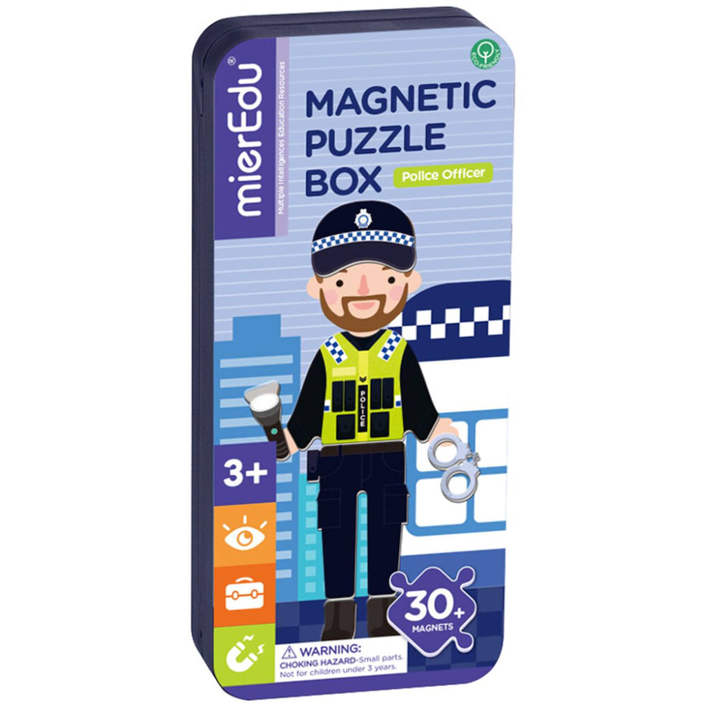 Boïte de puzzle magnétique - officier de police multicolor