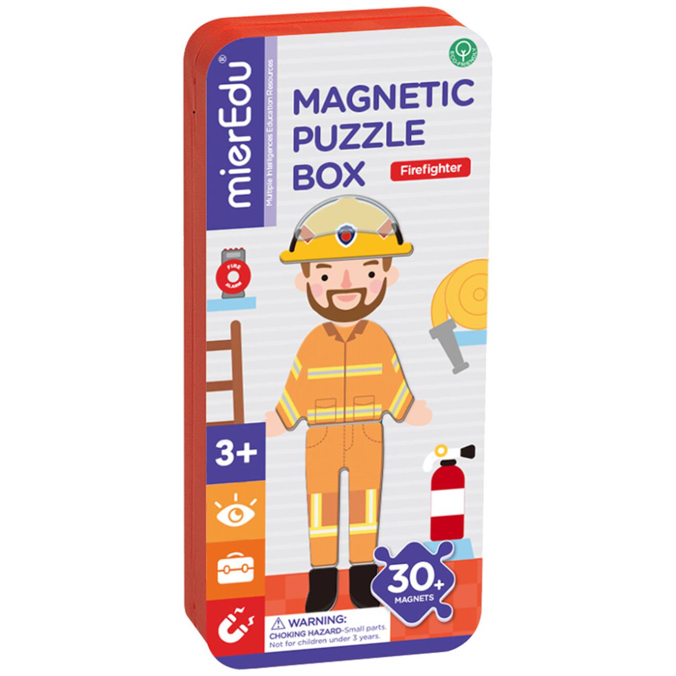 Boïte de puzzle magnétique - pompier multicolor