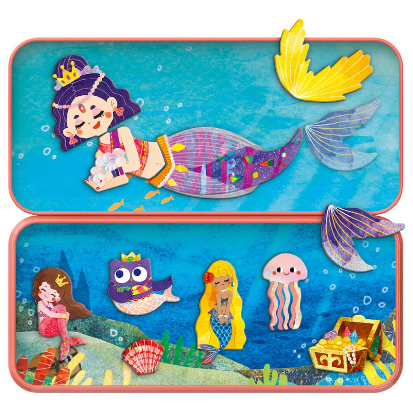 Boïte de puzzle magnétique - sirènes multicolor