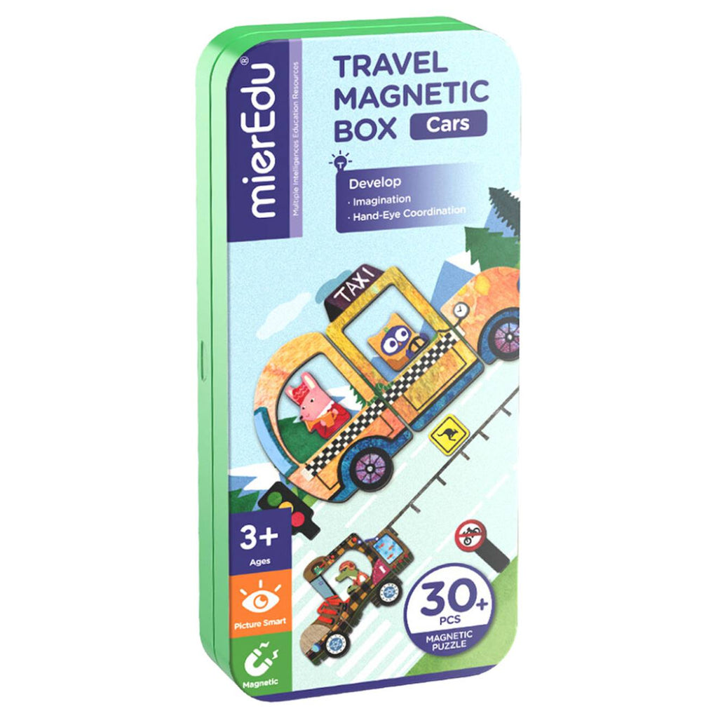 Boïte de puzzle magnétique - véhicules multicolor