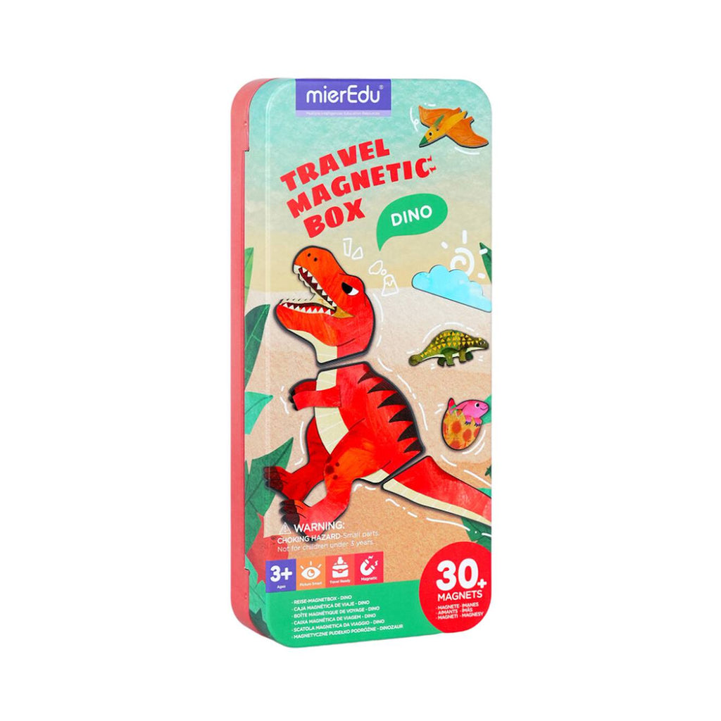 Boïte de puzzle magnétique voyage - le pays des dinosaures multicolor