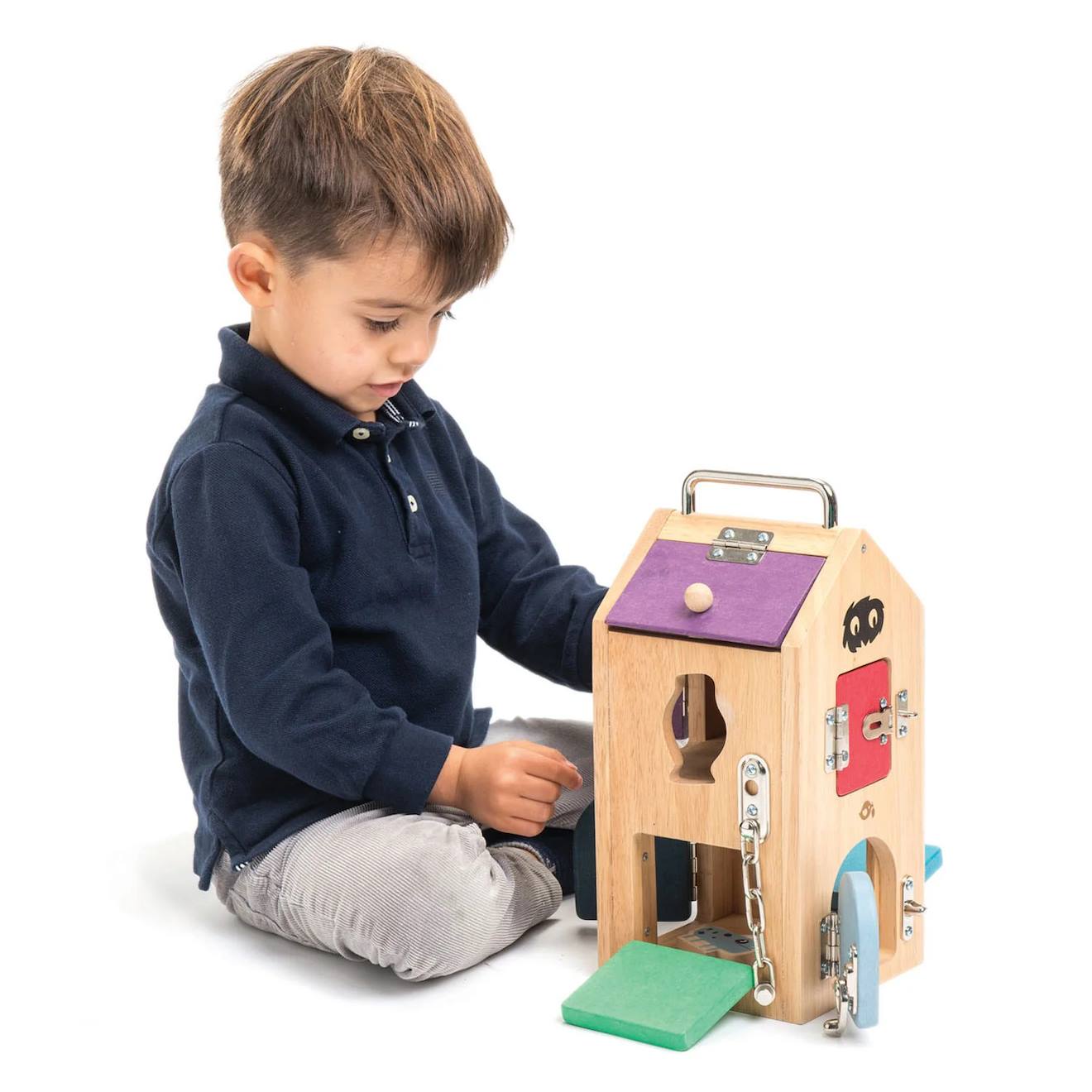 Boîte de verrouillage monstres beige