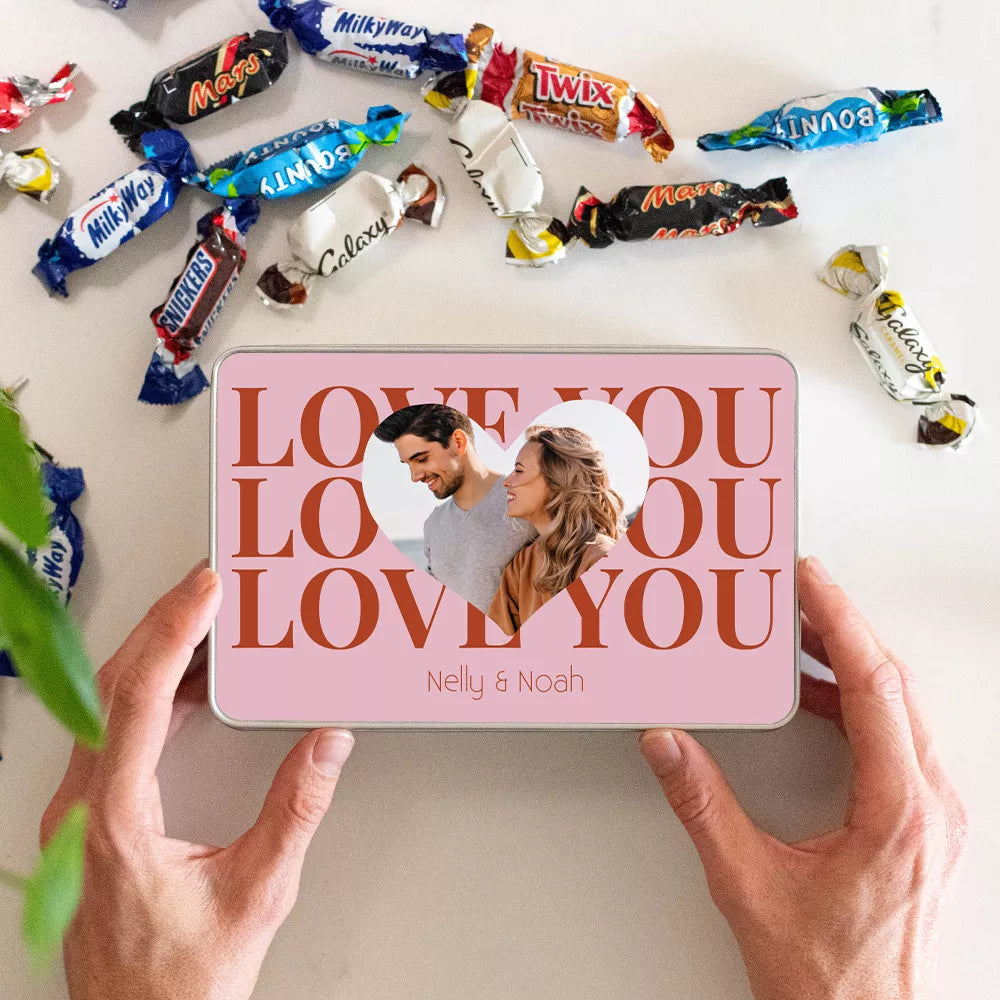 Boîte à gourmandises couple à personnaliser