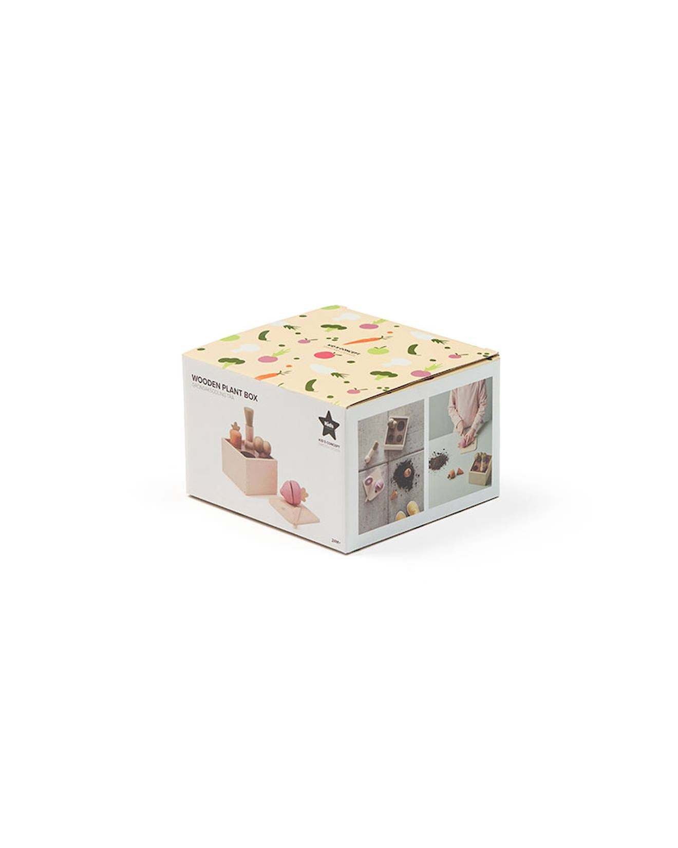 Boîte potager en bois multicolore
