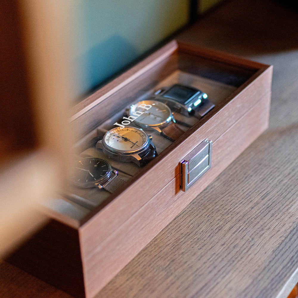 Boîte à Montres 6 Emplacements Prénom à Personnaliser - Mode