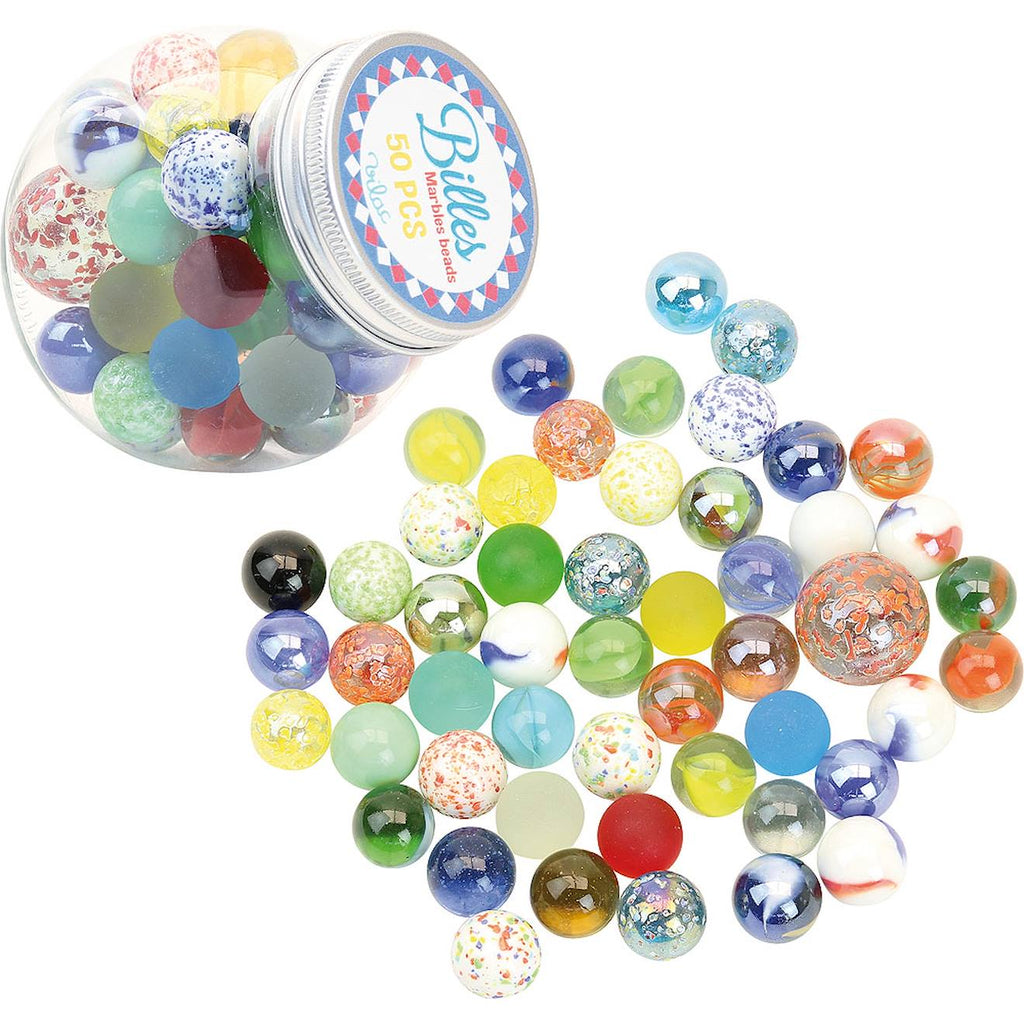 Bonbonnière de 50 billes blanc