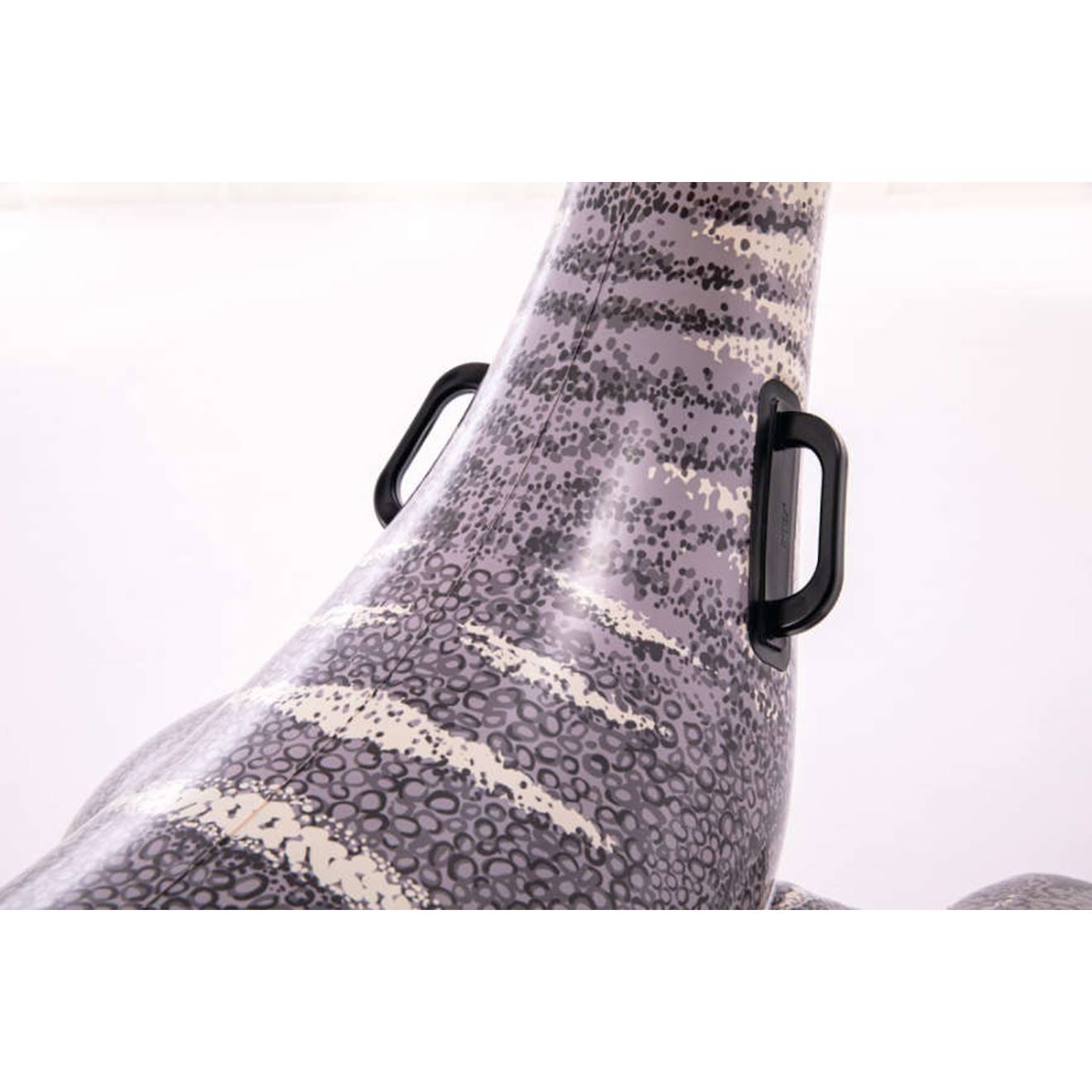 Bouée brontosaure à chevaucher gris
