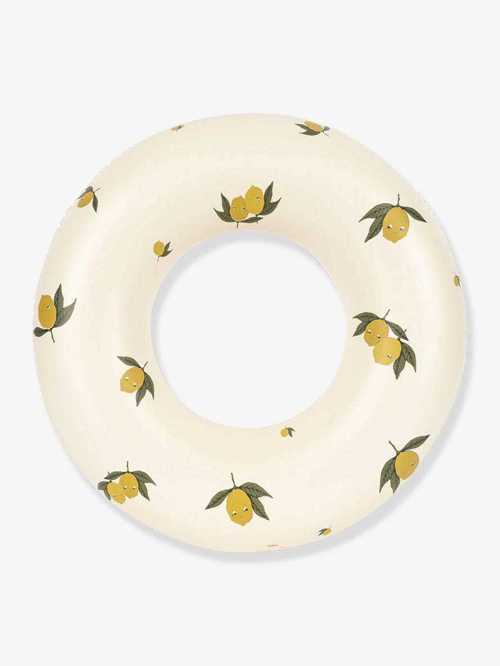 Bouée de plage imprimé citron écru