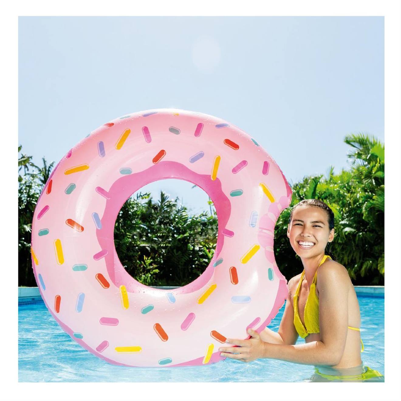 Bouée donut multicolore