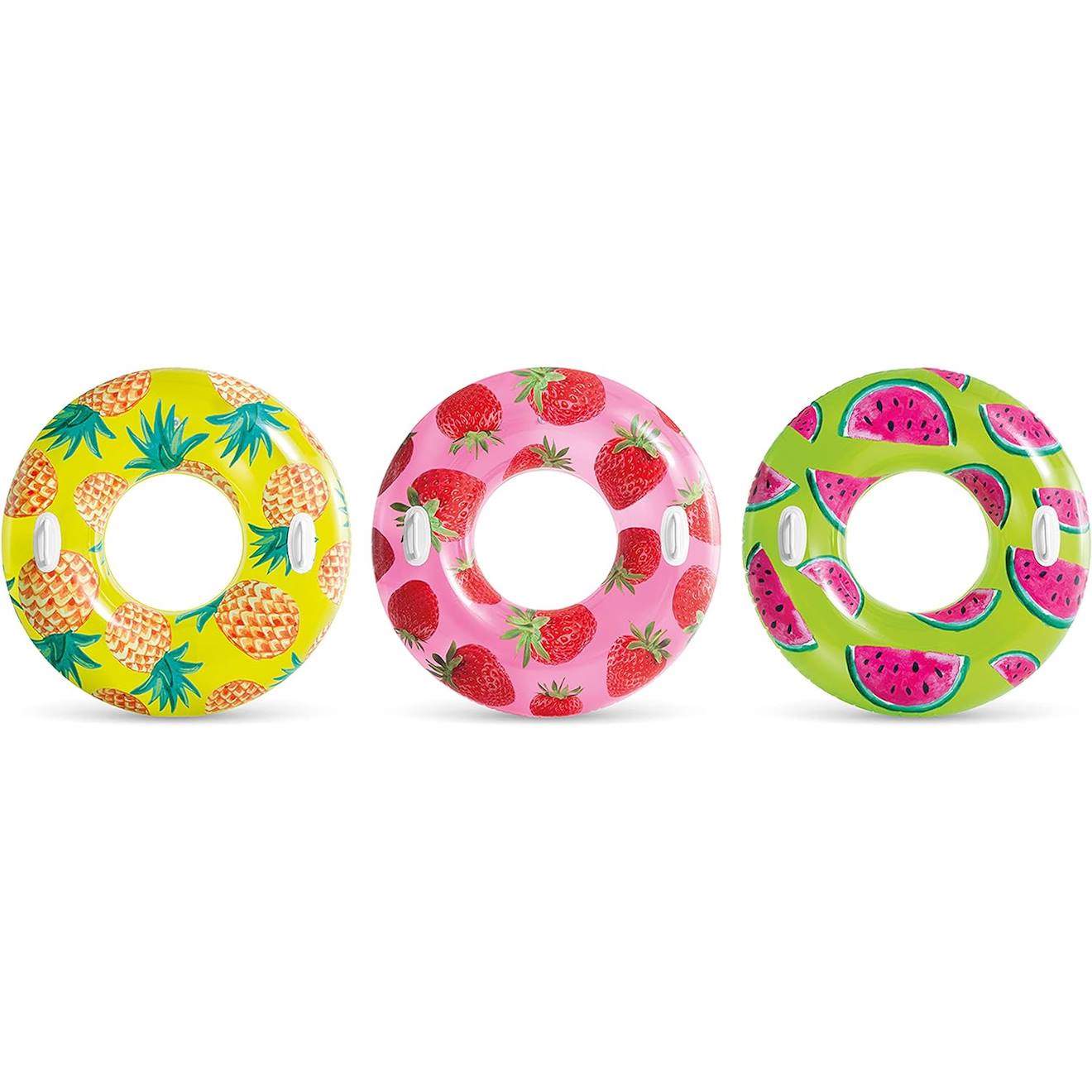Bouée tube motif fruit multicolore