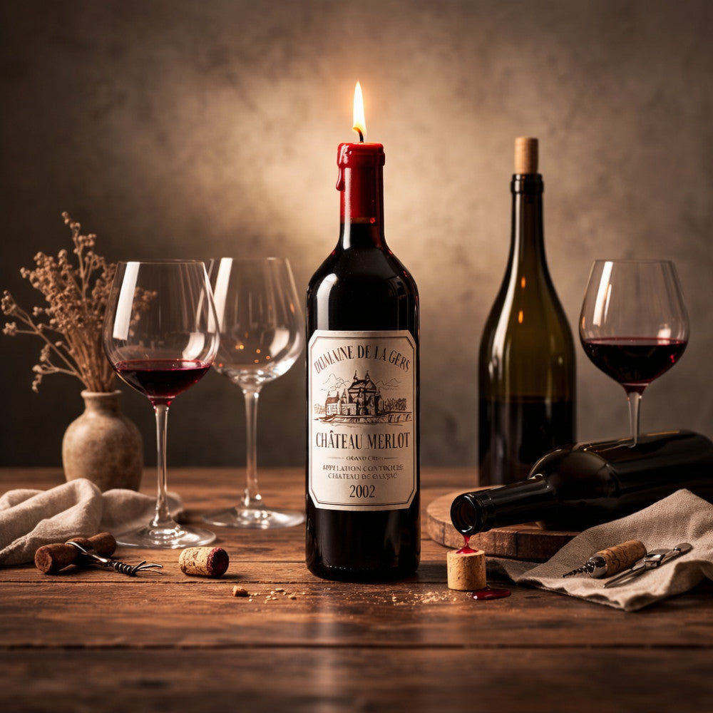 Bougie Bouteille de Vin Taille Réelle - Bougie Originale