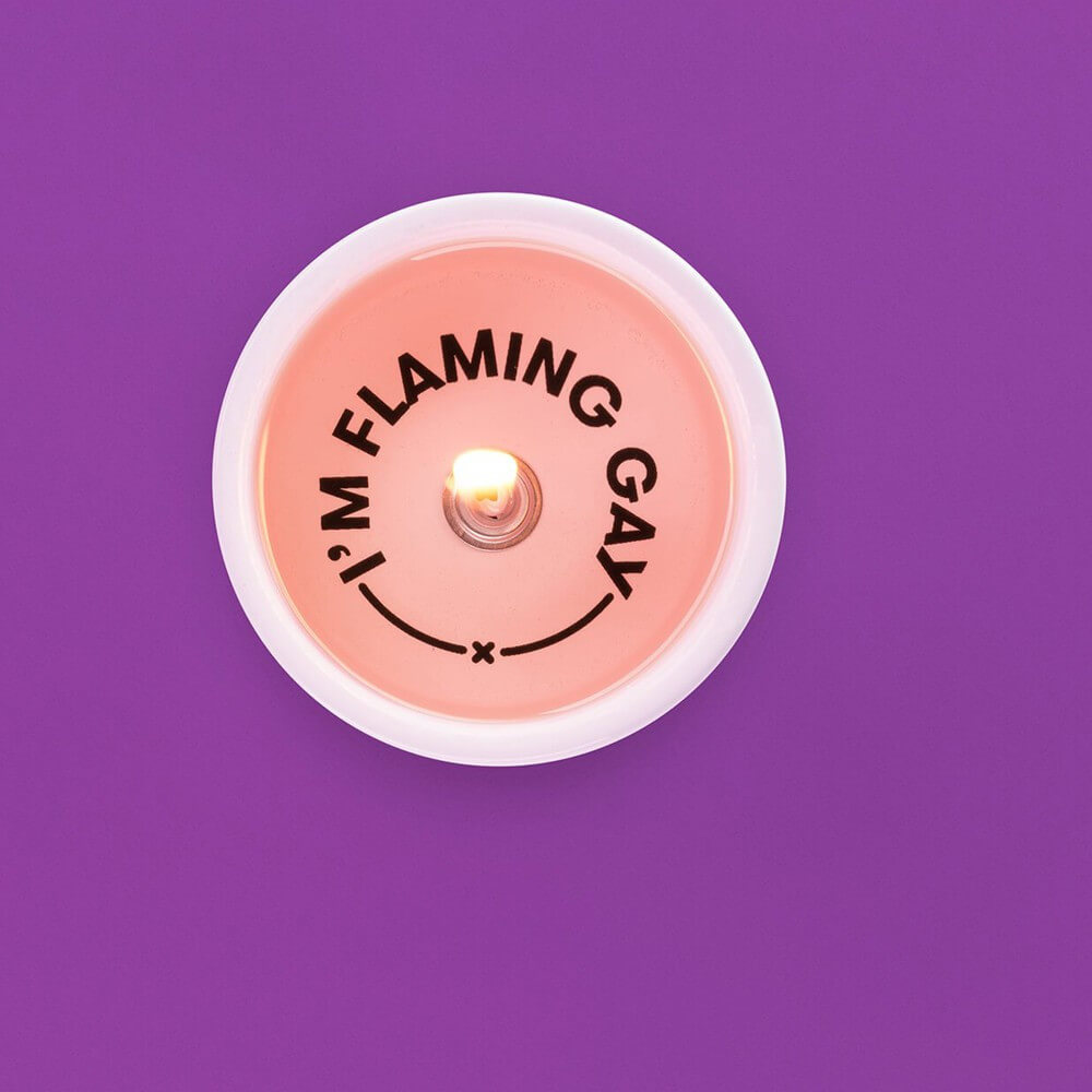 Bougie Message Secret "I'm Flaming Gay" - Bougie Originale