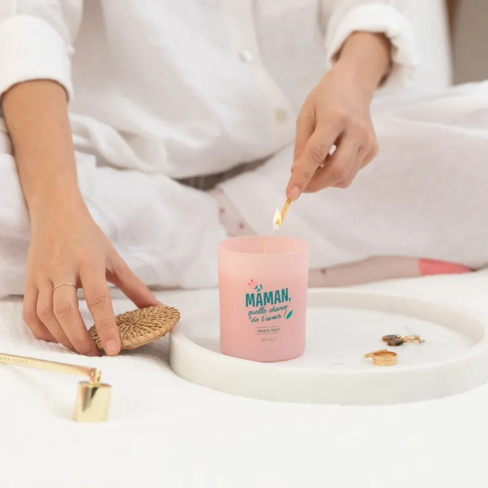 Bougie "Maman Quelle Chance de t'Avoir" - Bougie Originale
