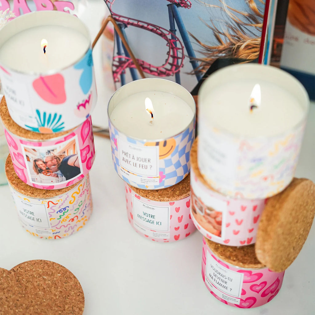 Bougie personnalisée avec photo - Mieux que des fleurs