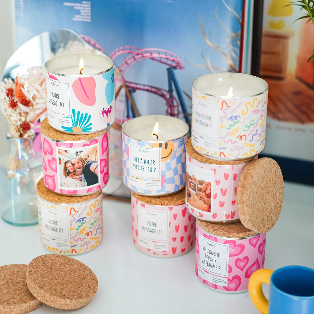 Bougie personnalisée avec photo - Mieux que des fleurs