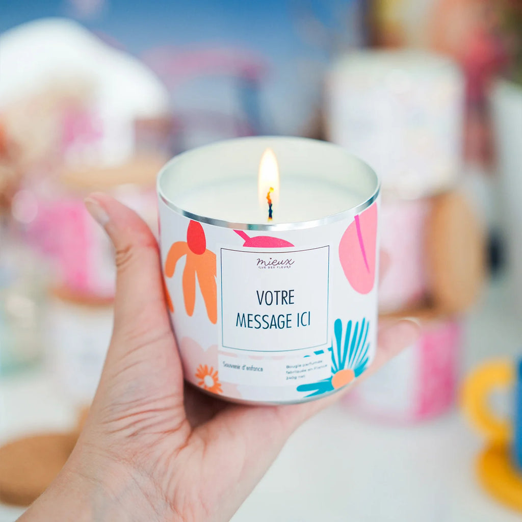 Bougie personnalisée avec photo - Mieux que des fleurs