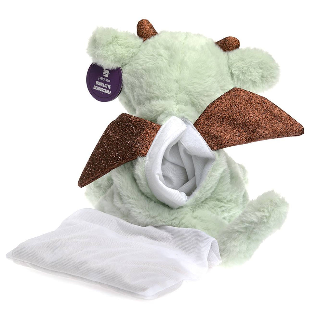 Bouillotte déhoussable dragon vert