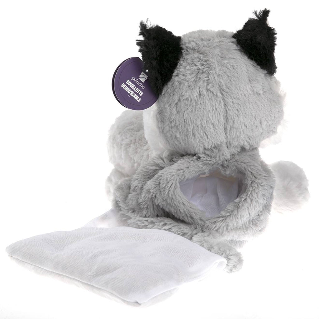 Bouillotte déhoussable husky blanc