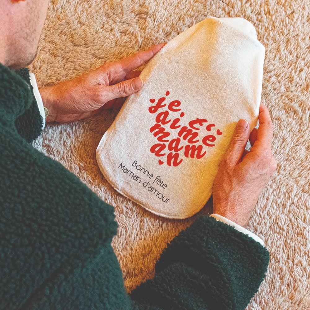 Bouillotte Je t'aime Maman à Personnaliser - Bouillottes Originales