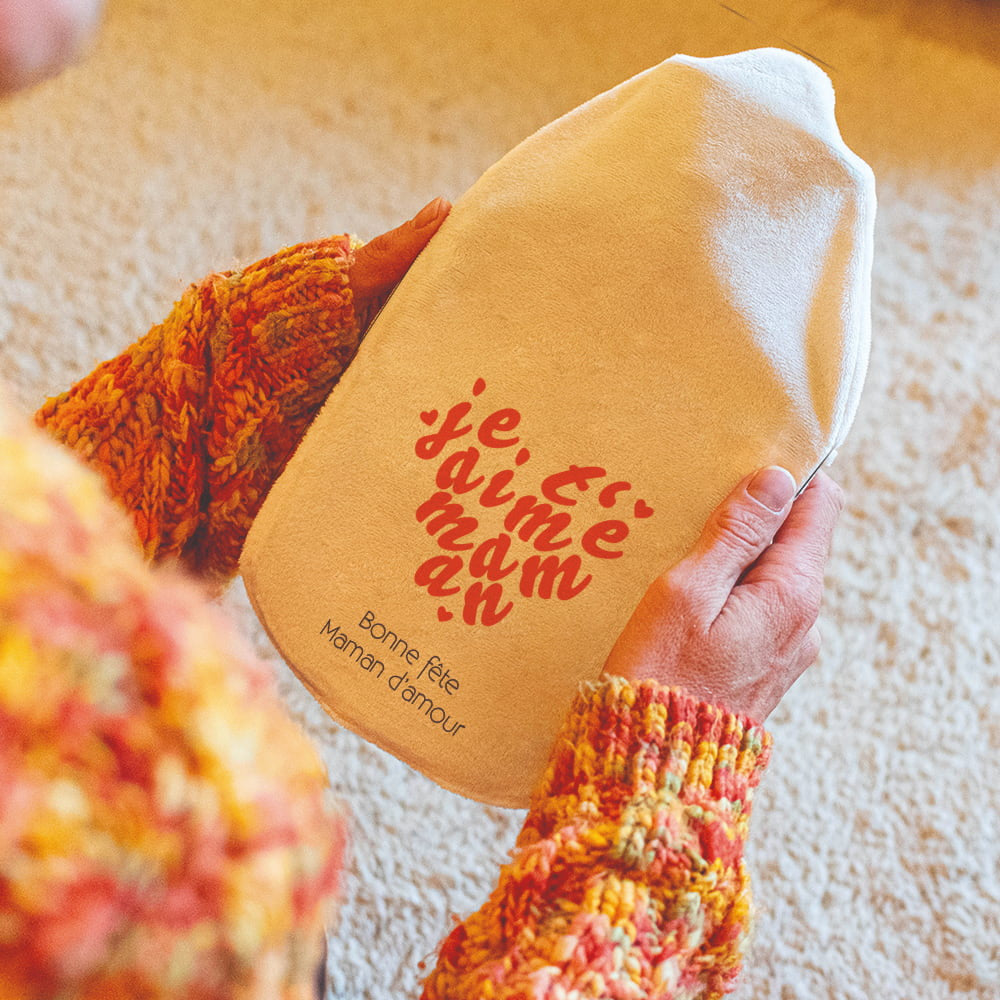Bouillotte Je t'aime Maman à Personnaliser - Bouillottes Originales