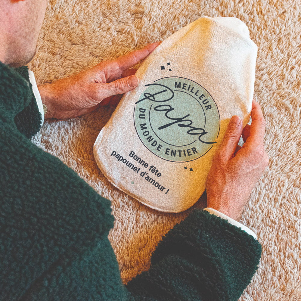 Bouillotte Meilleur Papa à Personnaliser - Bouillottes Originales